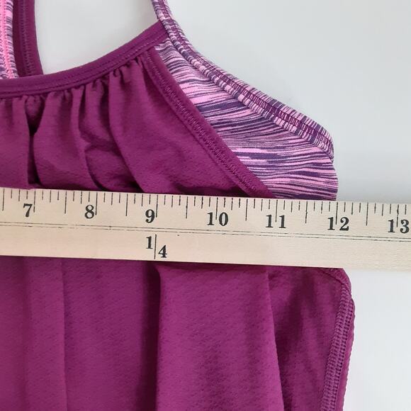 Lululemon Ivivva Double Dutch Tank Top Magenta Pink Girls 8 Dance Gymnastics - Picture 7 of 9